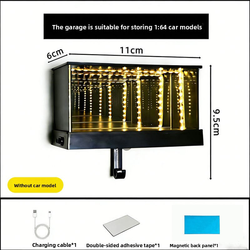 Mirror Infinity Garage Key Holder with Sensor Light