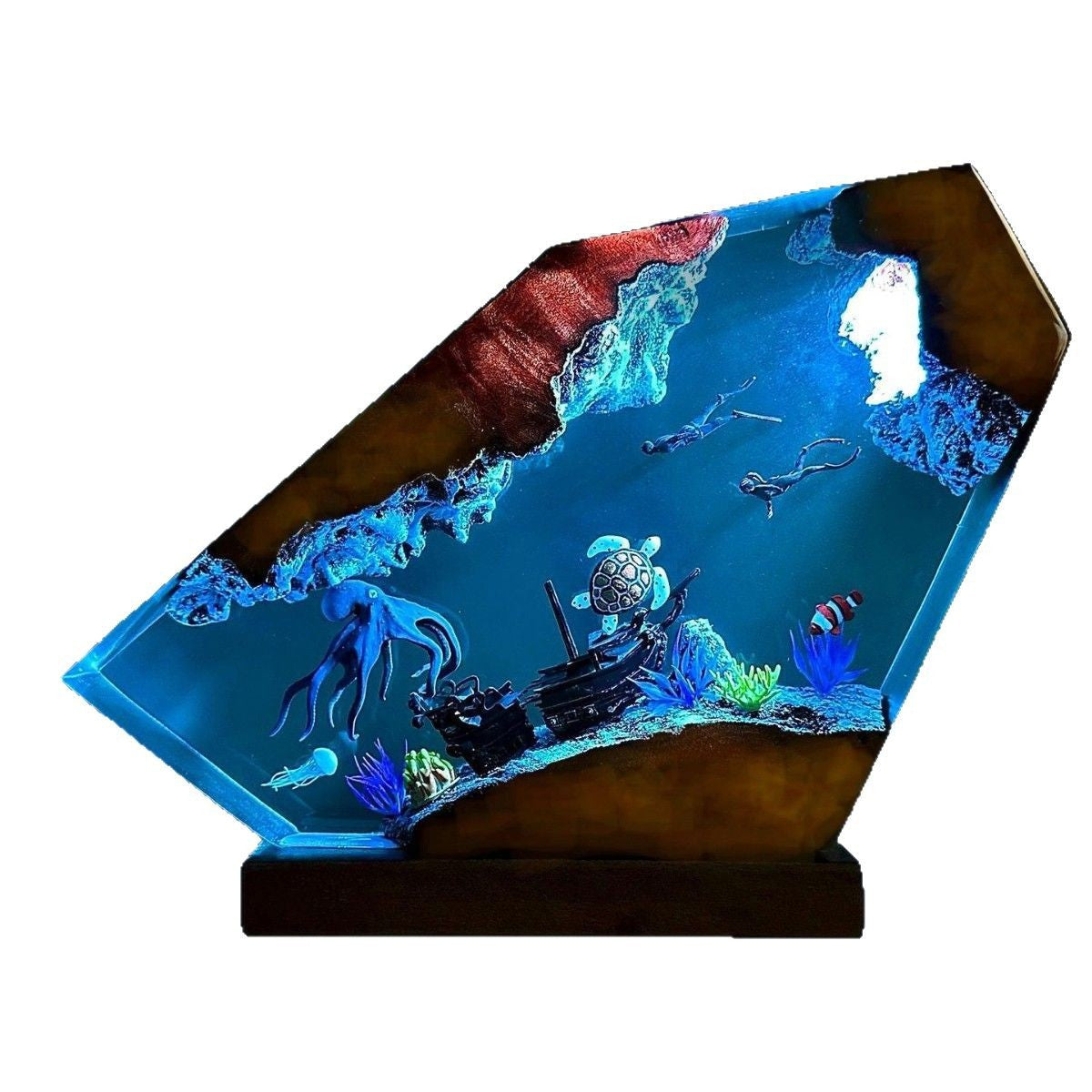 Octopus and Turtle Resin Night Light