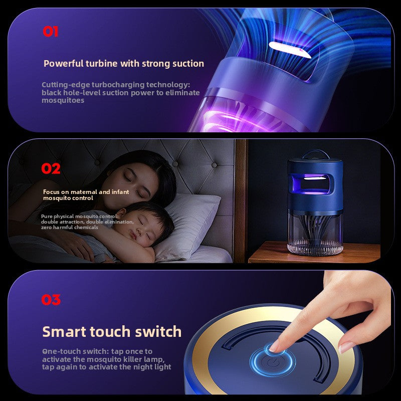 USB Mosquito Trap Lamp with Suction Technology
